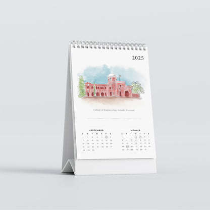 2025 Table Top Calendar - Madras Series - PaperKaite