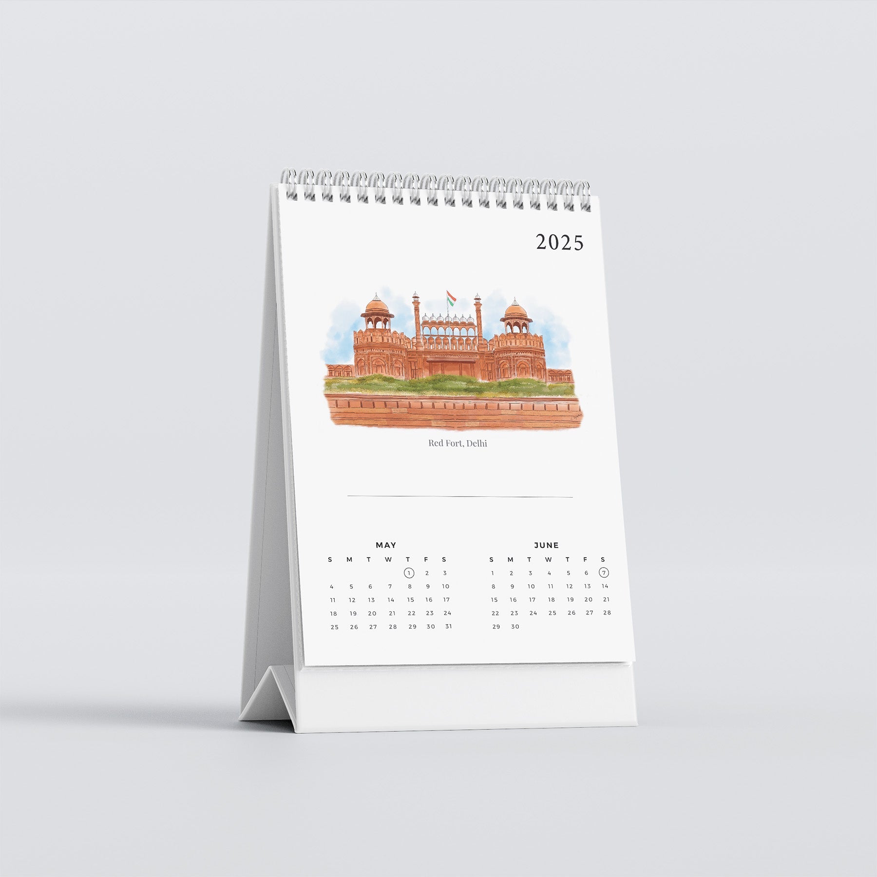 2025 Table Top Calendar - Monuments of India - PaperKaite