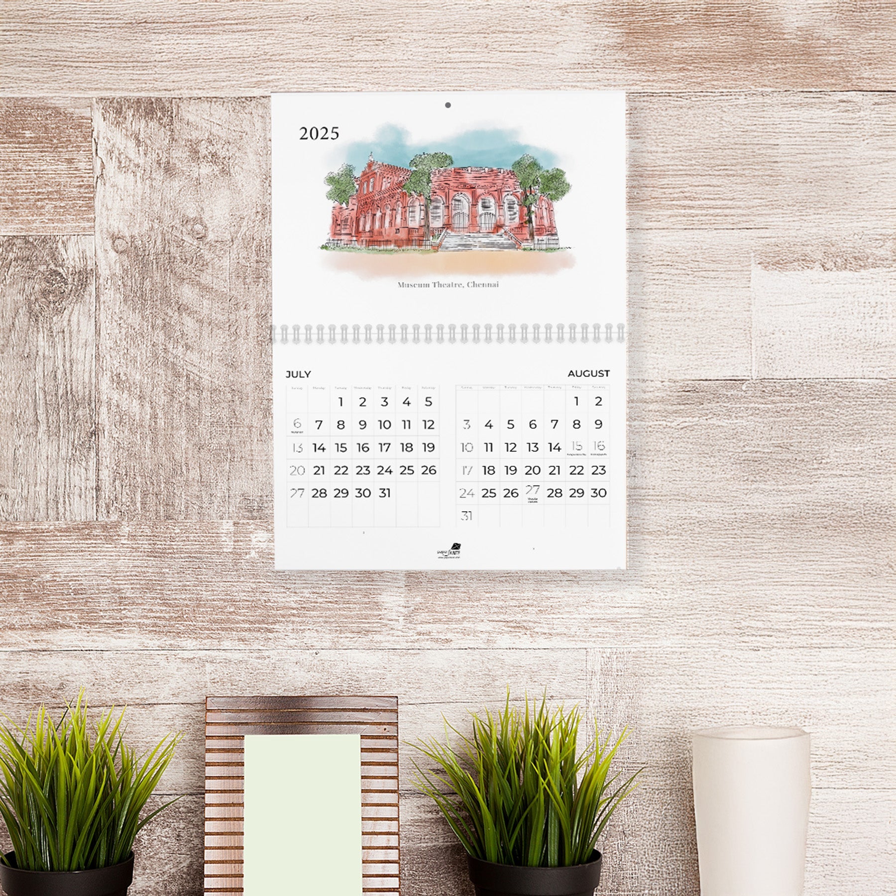 2025 Wall Calendar - Madras Series - PaperKaite