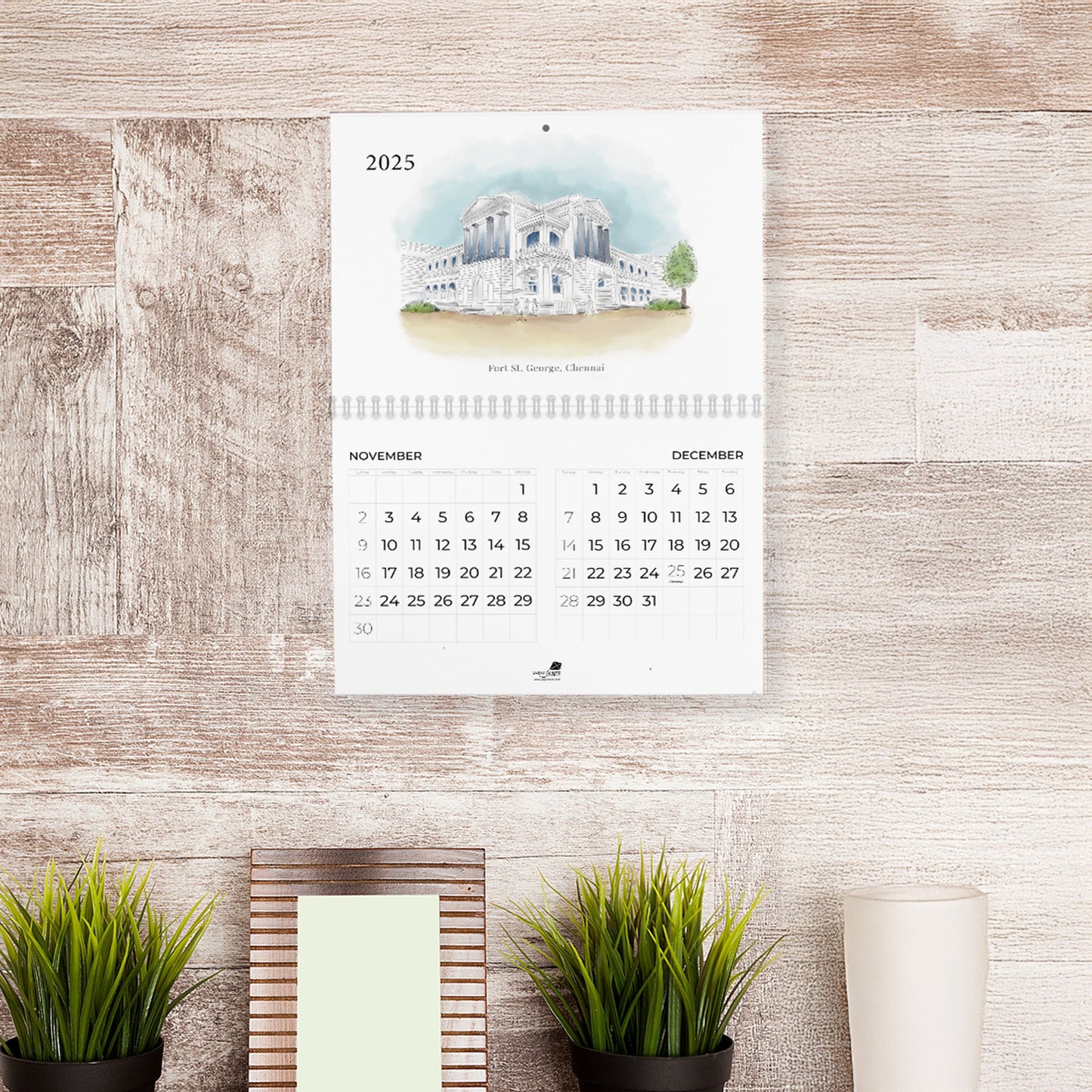 2025 Wall Calendar - Madras Series - PaperKaite