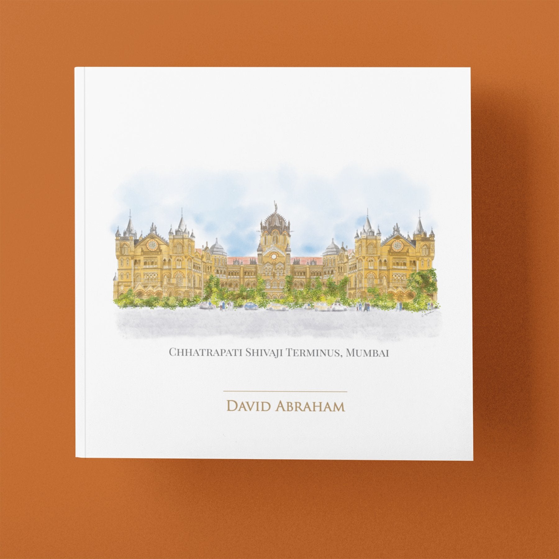 Chhatrapati Shivaji Terminus, Mumbai - Customised Square Hard Case Journal - PaperKaite