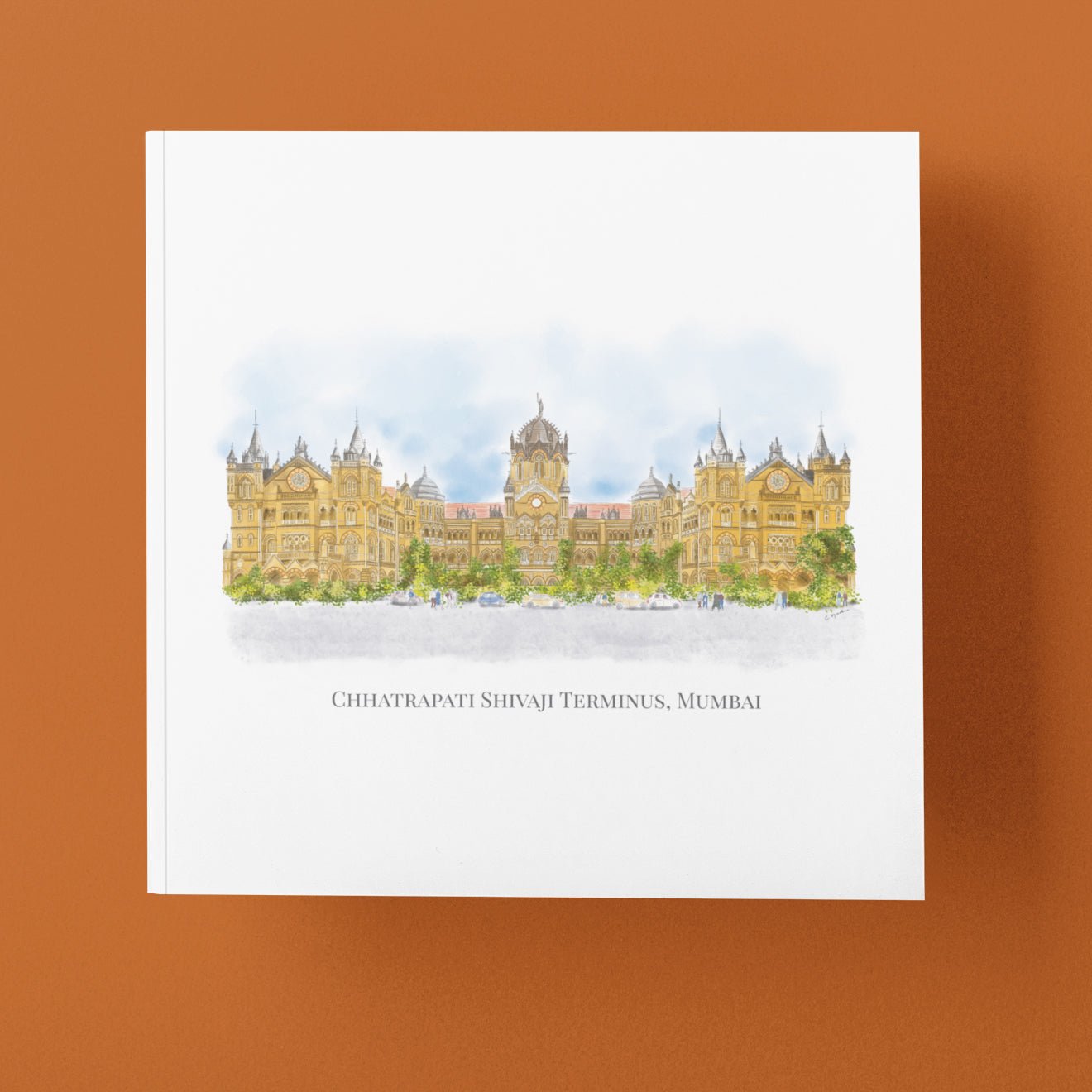 Chhatrapati Shivaji Terminus, Mumbai - Square Hard Case Journal - PaperKaite