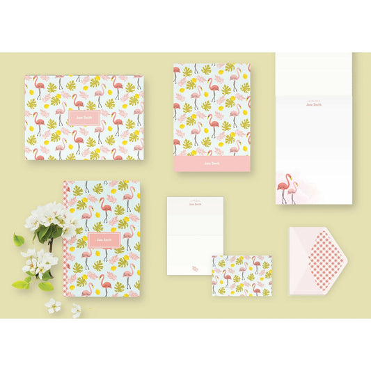 Flamingo Summer Customised Boxed Gift Set - PaperKaite