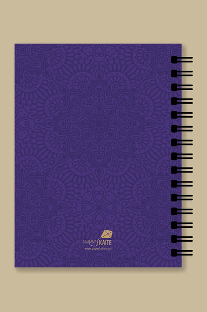 Royal Purple Hardbound Spiral 2025 Planner - Hard Case Weekly Planner with 100gsm paper - PaperKaite