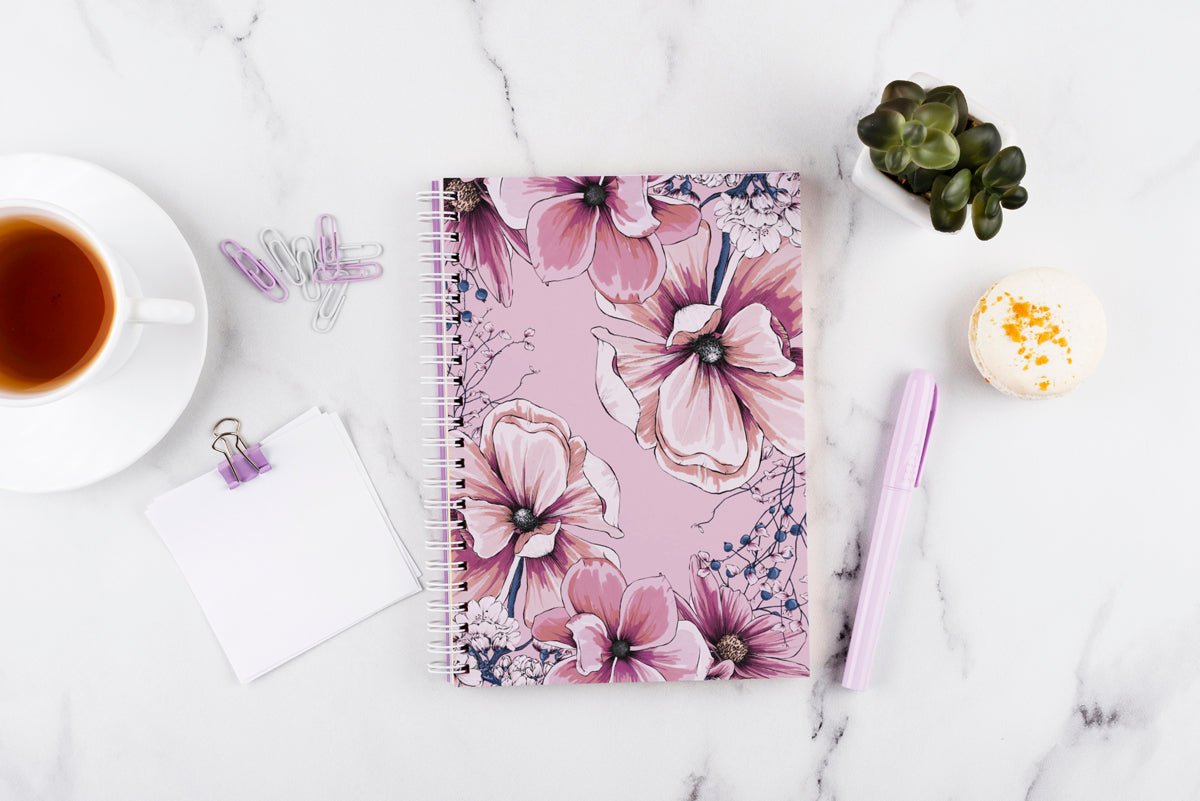 Sweet Magnolia Hardbound Spiral Journal - PaperKaite