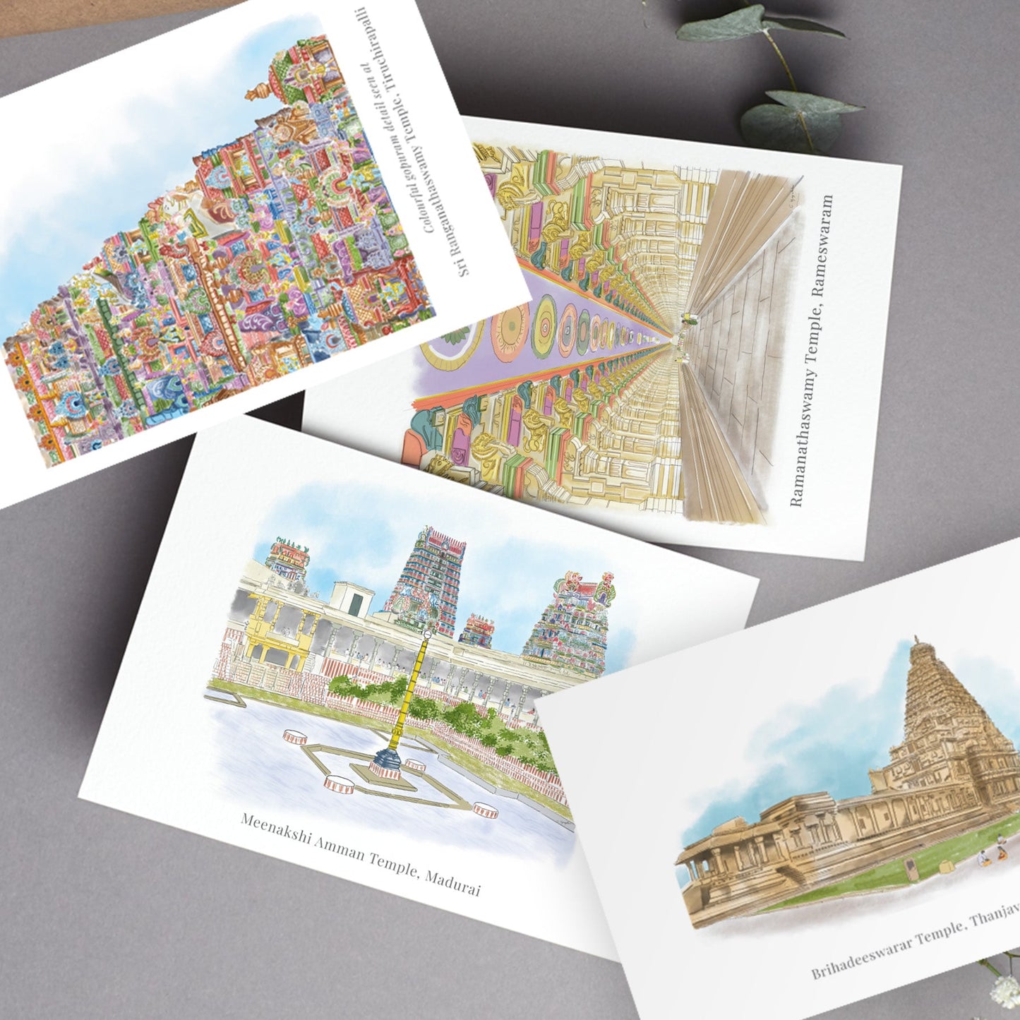 Temples of Tamil Nadu - Post Cards - PaperKaite