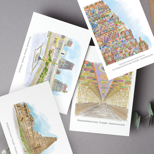 Temples of Tamil Nadu - Post Cards - PaperKaite