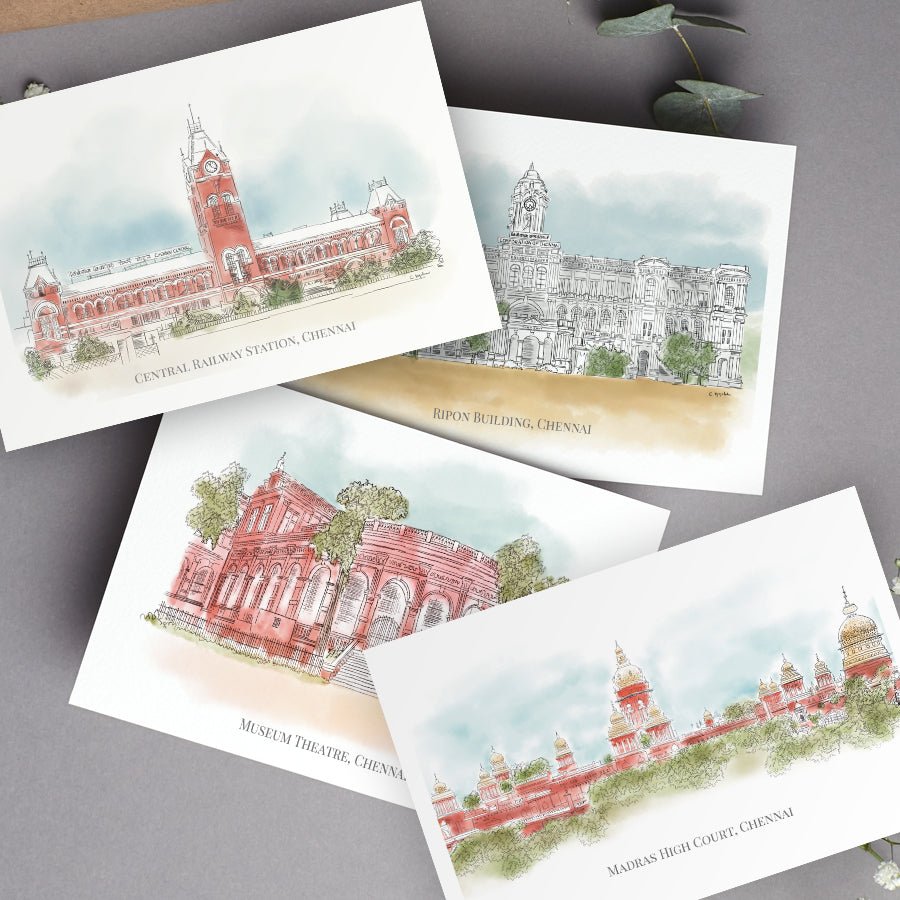 The Chennai Series - Post Cards - PaperKaite