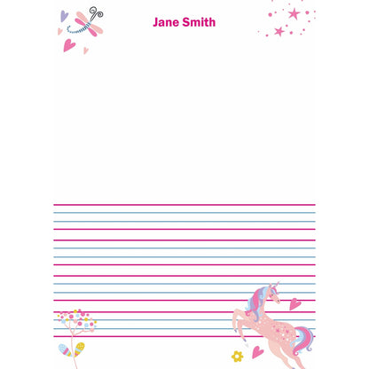 Unicorn Magic Customised Letter Pad - PaperKaite