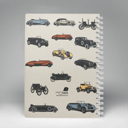 Vintage Cars 2025 Planner - A5 Size Soft Case Weekly Planner with 100gsm paper - Gifting for Men